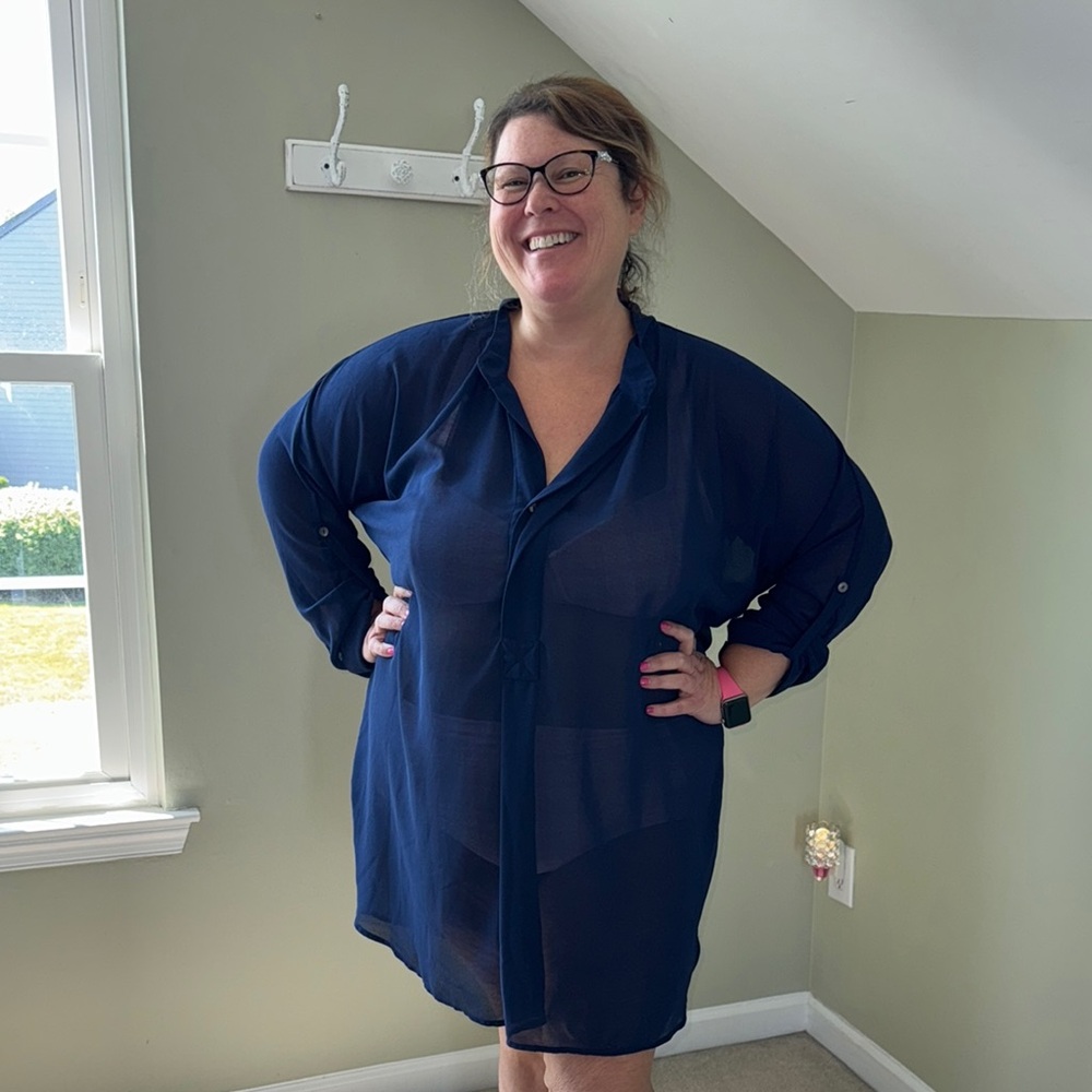 Navy Blue Women's Swim Cover-Up Tommy Bahama